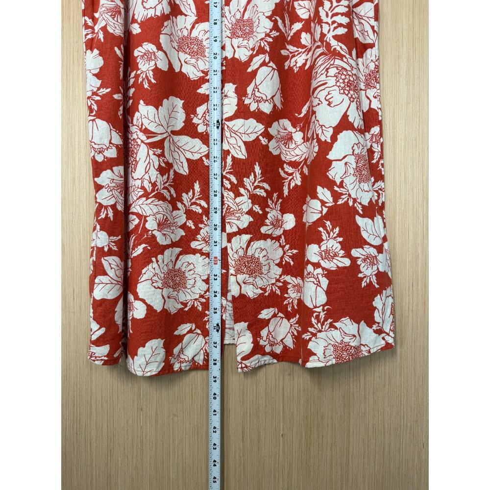 Old Navy High Waisted Linen Blend Floral Maxi Skirt Womens Size Large Tropical - Picture 9 of 11